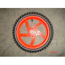 14x1.75" semi-pneumatic wheel with plastic wheel rim